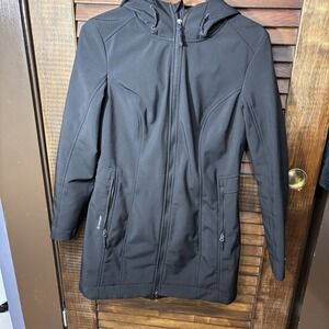 Champion Women Black Softshell Hooded Jacket Venture Dry Size S P